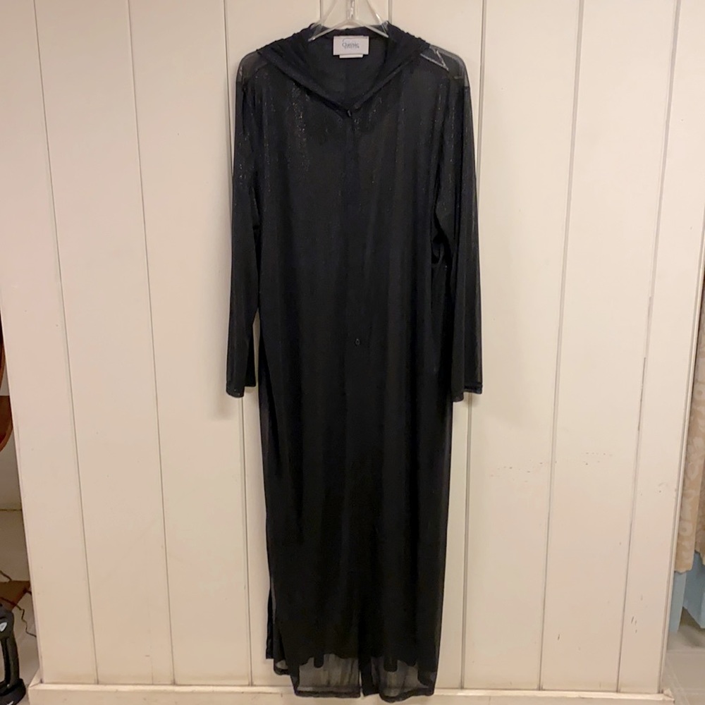 Black hooded cover up